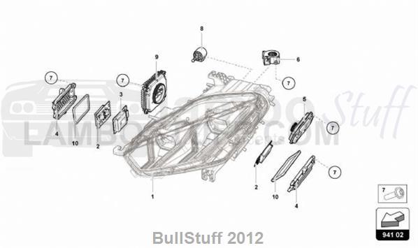 2016 Lamborghini HURACAN LP580-2 COUPE ARABIA LIGHTING SYSTEM (941.02.00)